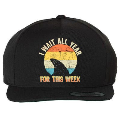 I Wait All Year For This Week Vintage Shark Wool Snapback Cap