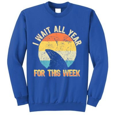 I Wait All Year For This Week Vintage Shark Sweatshirt