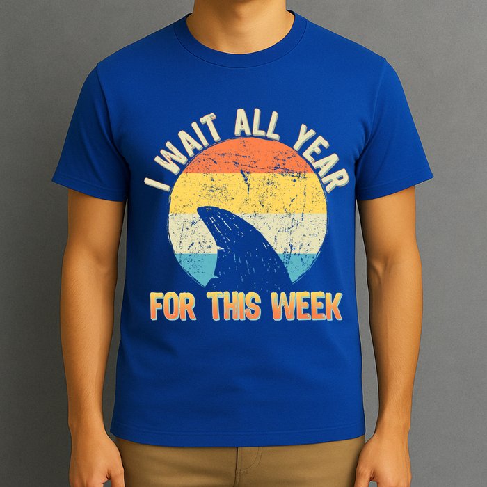 I Wait All Year For This Week Vintage Shark T-Shirt