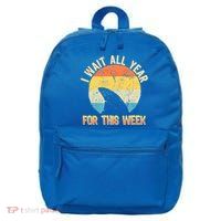 I Wait All Year For This Week Vintage Shark 16 in Basic Backpack