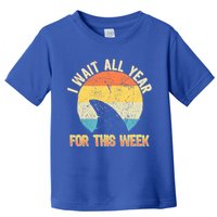 I Wait All Year For This Week Vintage Shark Toddler T-Shirt