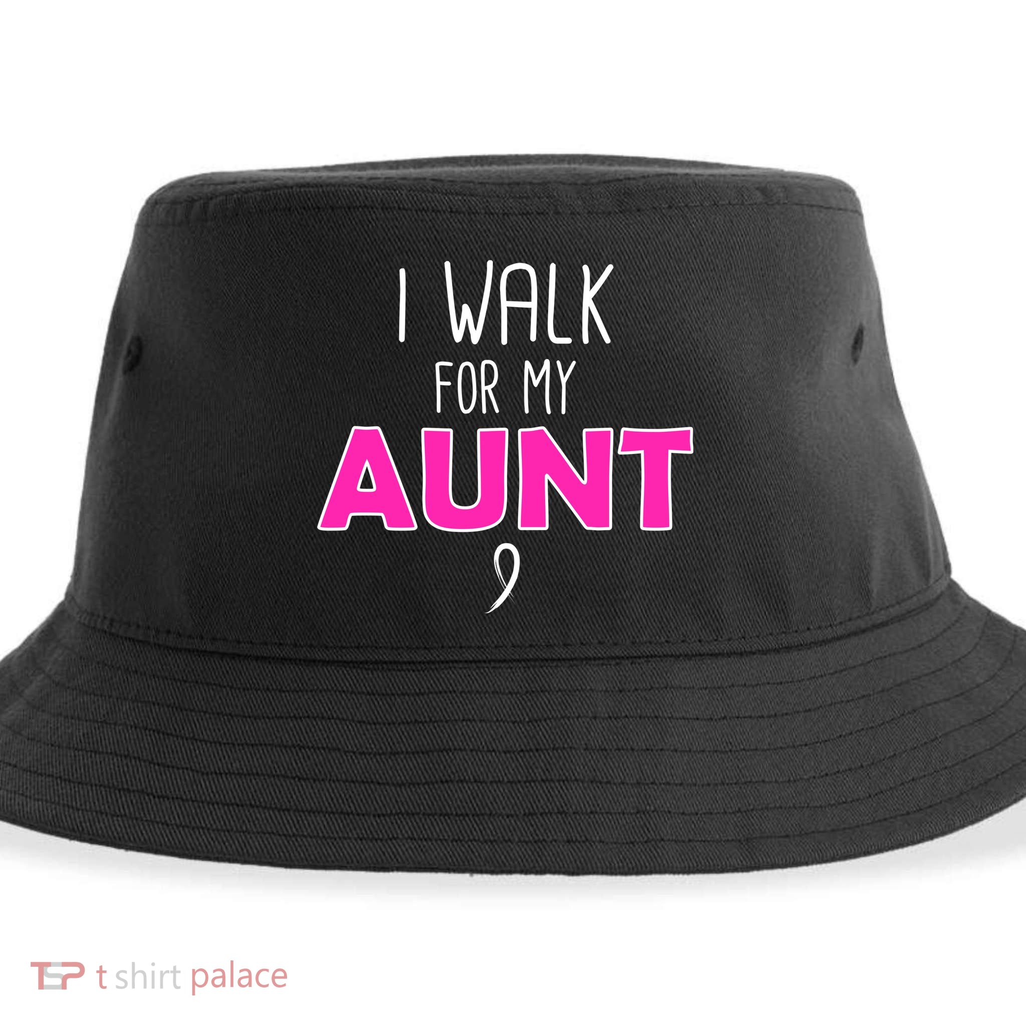 I Walk For My Aunt Breast Cancer Sustainable Bucket Hat