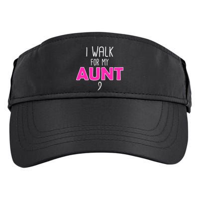 I Walk For My Aunt Breast Cancer Adult Drive Performance Visor