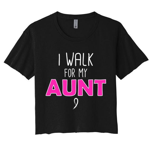 I Walk For My Aunt Breast Cancer Crop Top