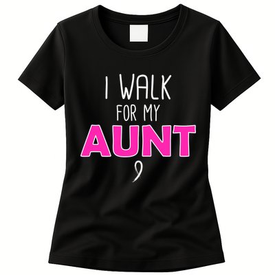 I Walk For My Aunt Breast Cancer Womens T-Shirt