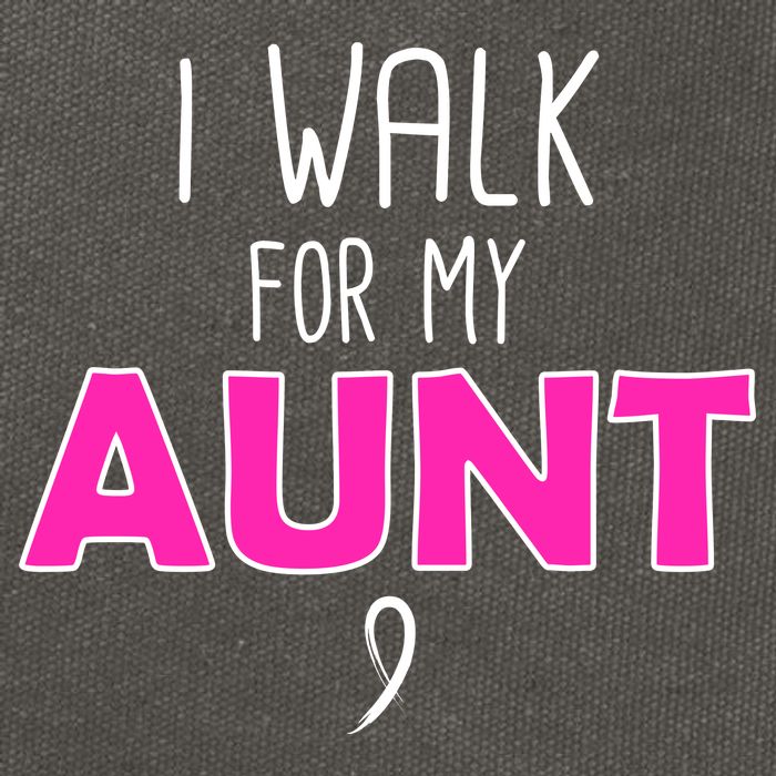I Walk For My Aunt Breast Cancer Cotton Canvas Backpack