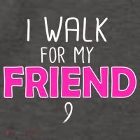 I Walk For My Friend Breast Cancer Vector Backpack