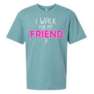 I Walk For My Friend Breast Cancer Sueded Cloud Jersey T-Shirt