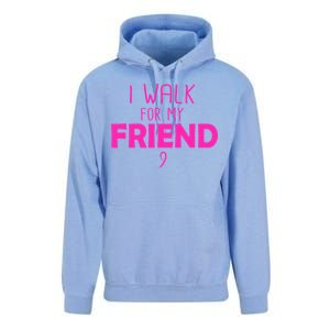 I Walk For My Friend Breast Cancer Unisex Surf Hoodie