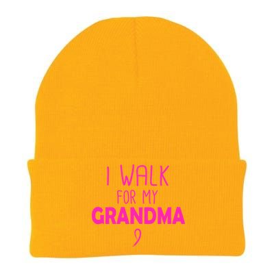 I Walk For My Grandma Breast Cancer Knit Cap Winter Beanie