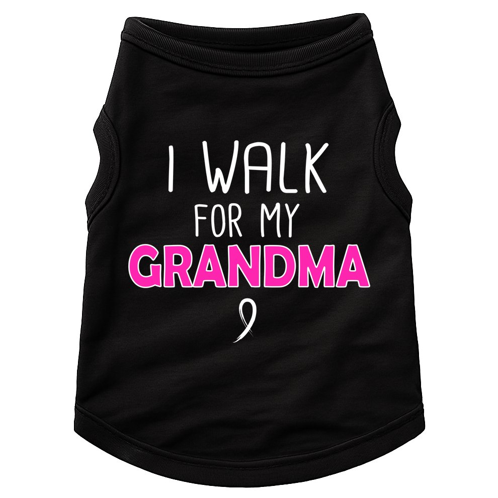 I Walk For My Grandma Breast Cancer Doggie Tank