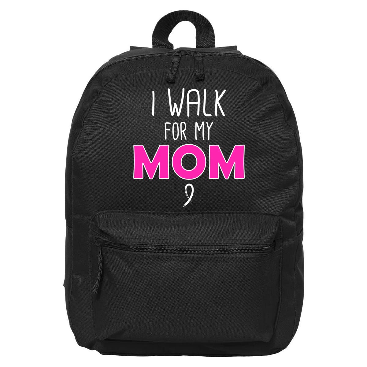 I Walk For My Mom Breast Cancer 16 in Basic Backpack