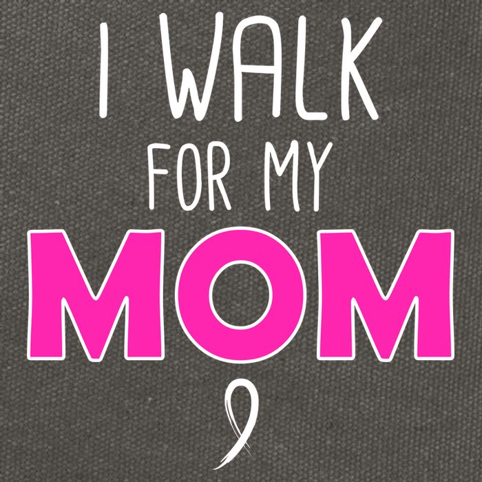 I Walk For My Mom Breast Cancer Cotton Canvas Backpack