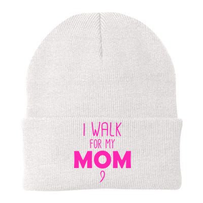 I Walk For My Mom Breast Cancer Knit Cap Winter Beanie