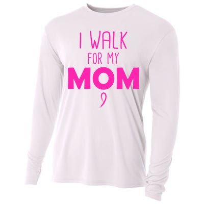 I Walk For My Mom Breast Cancer Cooling Performance Long Sleeve Crew