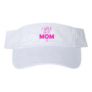 I Walk For My Mom Breast Cancer Valucap Bio-Washed Visor