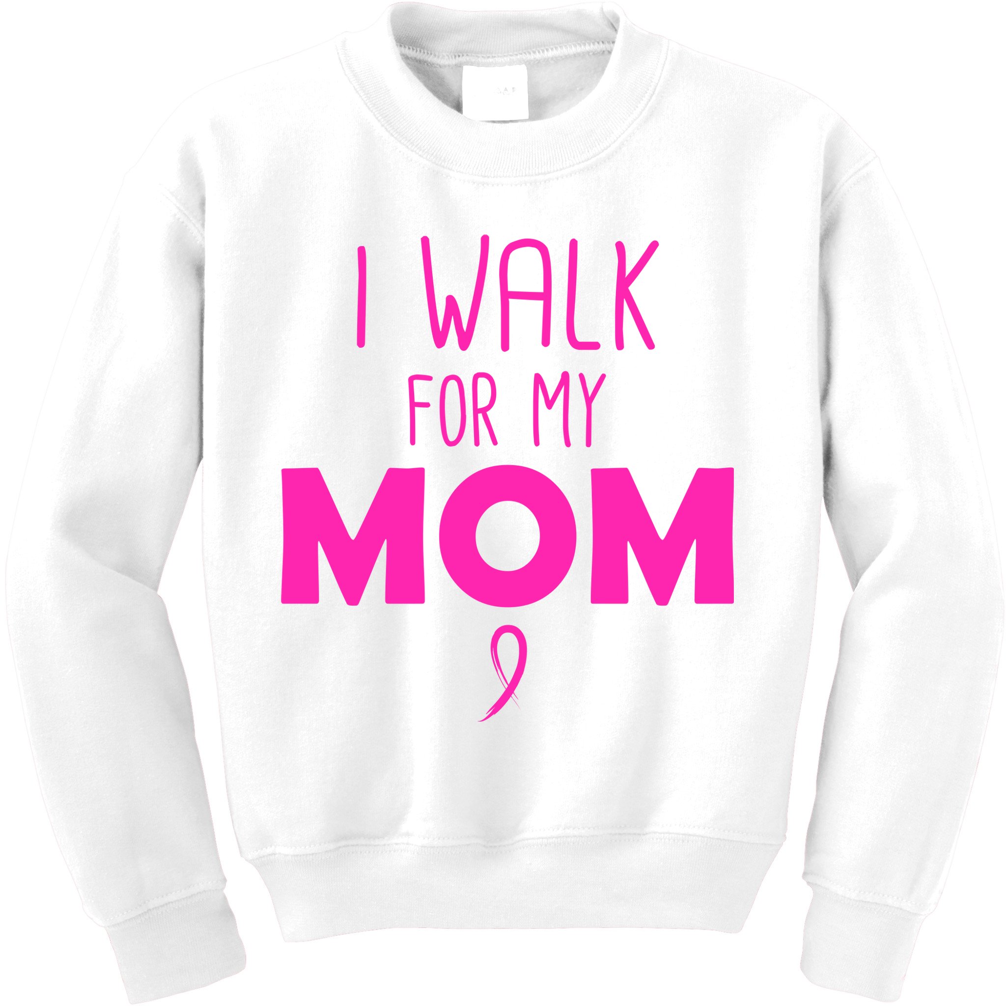 I Walk For My Mom Breast Cancer Kids Sweatshirt