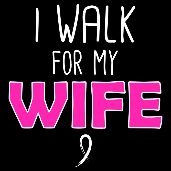 I Walk For My Wife Breast Cancer Flatbill Hat