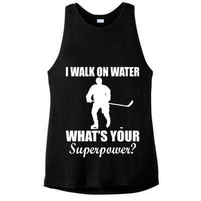 I Walk On Ice What's Your Superpower Ladies PosiCharge Tri-Blend Wicking Tank