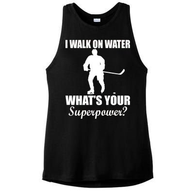 I Walk On Ice What's Your Superpower Ladies PosiCharge Tri-Blend Wicking Tank