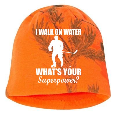 I Walk On Ice What's Your Superpower Kati - Camo Knit Beanie