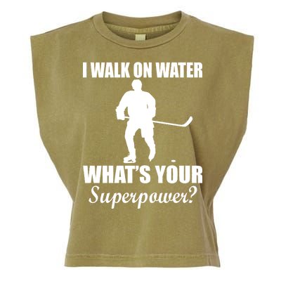 I Walk On Ice What's Your Superpower Garment-Dyed Women's Muscle Tee