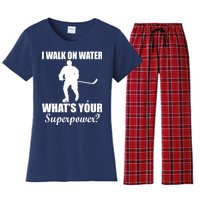 I Walk On Ice What's Your Superpower Women's Flannel Pajama Set