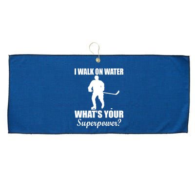 I Walk On Ice What's Your Superpower Large Microfiber Waffle Golf Towel