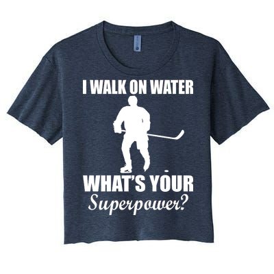 I Walk On Ice What's Your Superpower Women's Crop Top Tee