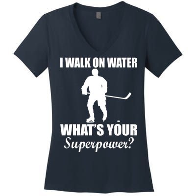 I Walk On Ice What's Your Superpower Women's V-Neck T-Shirt