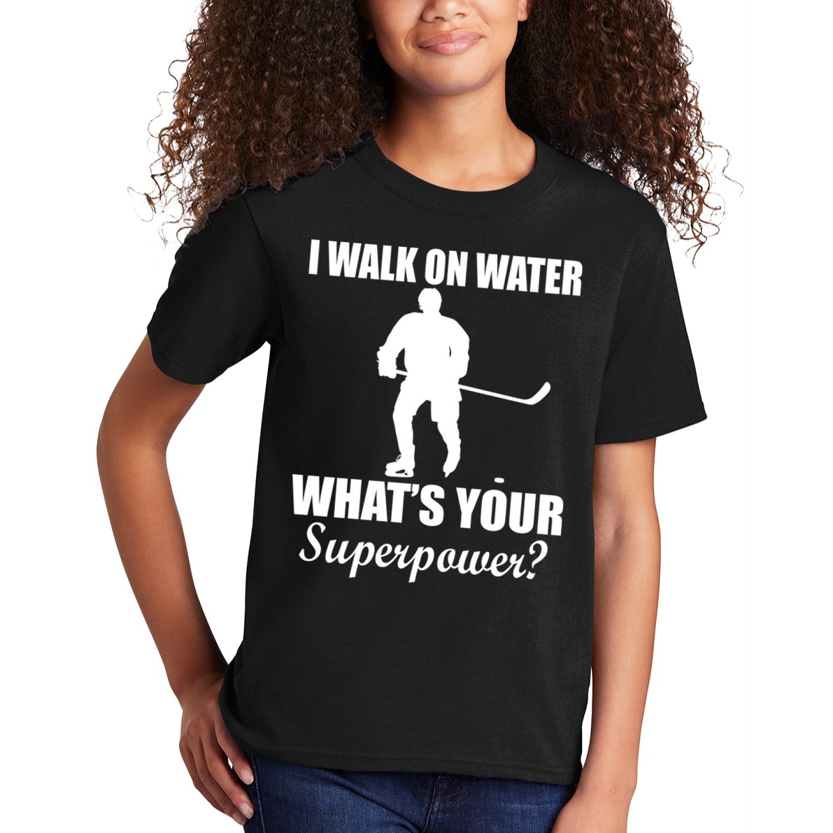 I Walk On Ice What's Your Superpower Kids T-Shirt