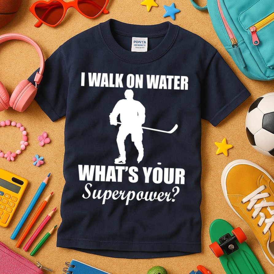 I Walk On Ice What's Your Superpower Kids T-Shirt
