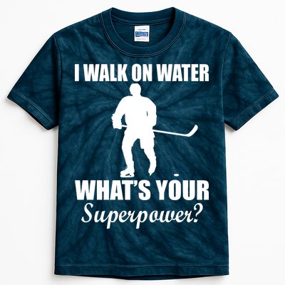 I Walk On Ice What's Your Superpower Kids Tie-Dye T-Shirt