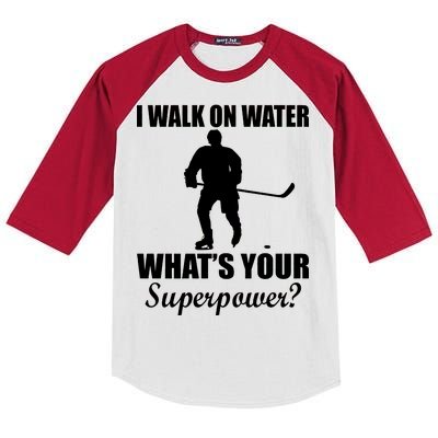 I Walk On Ice What's Your Superpower Kids Colorblock Raglan Jersey