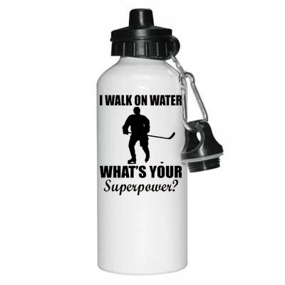 I Walk On Ice What's Your Superpower Aluminum Water Bottle