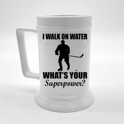 I Walk On Ice What's Your Superpower Beer Stein