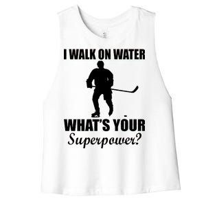 I Walk On Ice What's Your Superpower Women's Racerback Cropped Tank