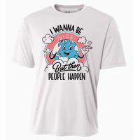 I Wanna Be Nice But Then People Happen Cooling Performance Crew T-Shirt