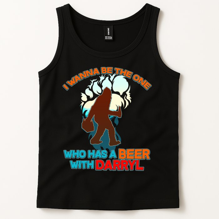 I Wanna Be the One Who Has a Beer With Darryl Funny Bigfoot Tank Top
