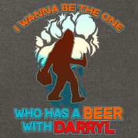 I Wanna Be the One Who Has a Beer With Darryl Funny Bigfoot Cotton Canvas Backpack