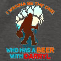 I Wanna Be the One Who Has a Beer With Darryl Funny Bigfoot Vector Backpack