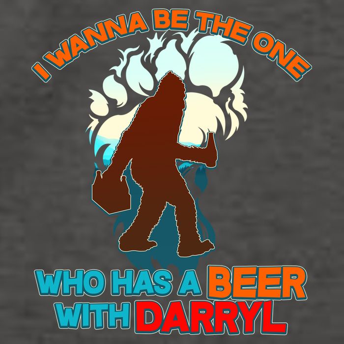 I Wanna Be the One Who Has a Beer With Darryl Funny Bigfoot Vector Backpack