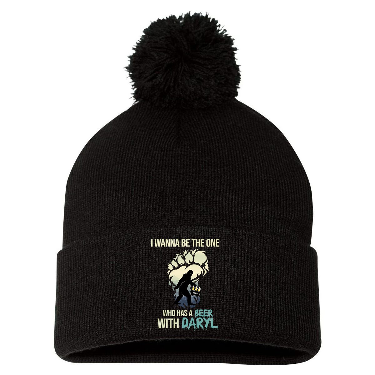 I Wanna Be The One Who Has A Beer With Daryl Pom Pom 12in Knit Beanie