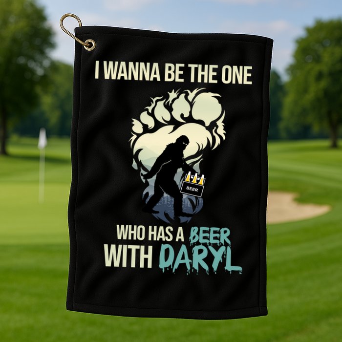 I Wanna Be The One Who Has A Beer With Daryl Golf Towel