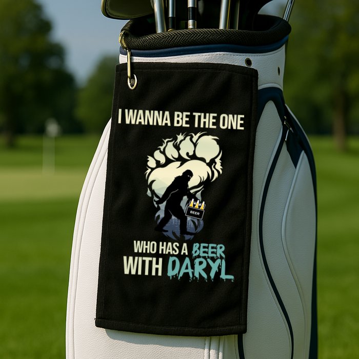 I Wanna Be The One Who Has A Beer With Daryl Golf Towel