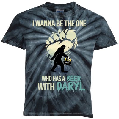 I Wanna Be The One Who Has A Beer With Daryl Kids Tie-Dye T-Shirt