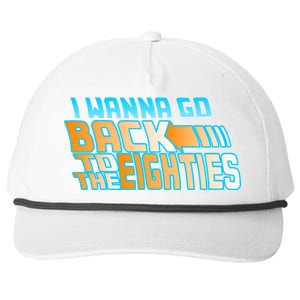 I Wanna Go Back To The 80s Snapback Five-Panel Rope Hat