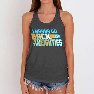 I Wanna Go Back To The 80s Women's Knotted Racerback Tank