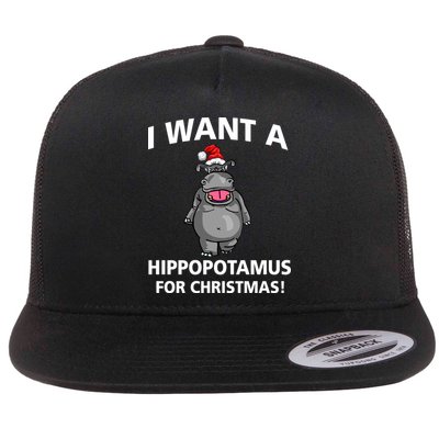 I Want A Hippopotamus For Christmas Flatbill Hat