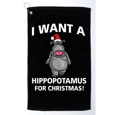 I Want A Hippopotamus For Christmas Golf Towel